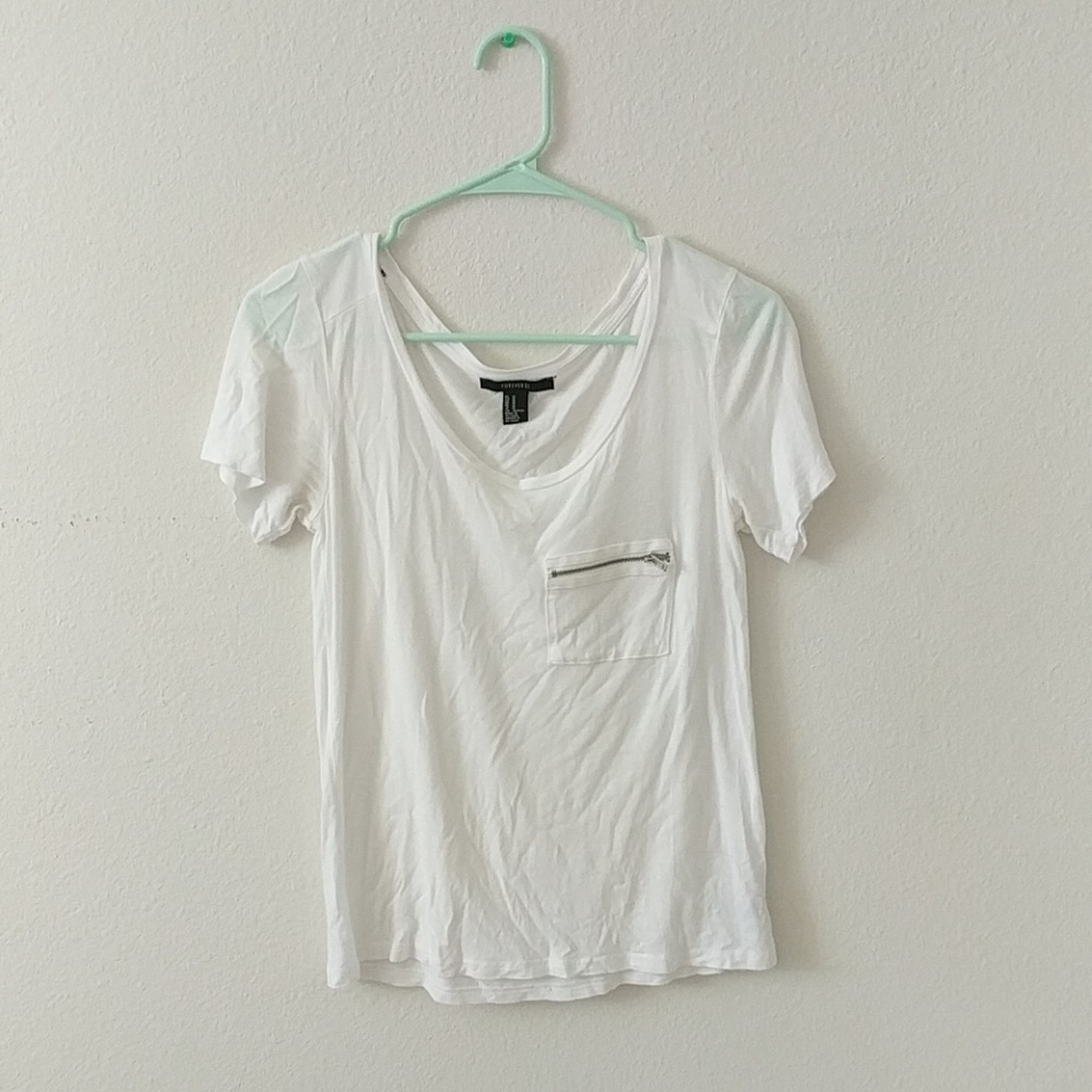 Forever21 Zip Pocket Tee