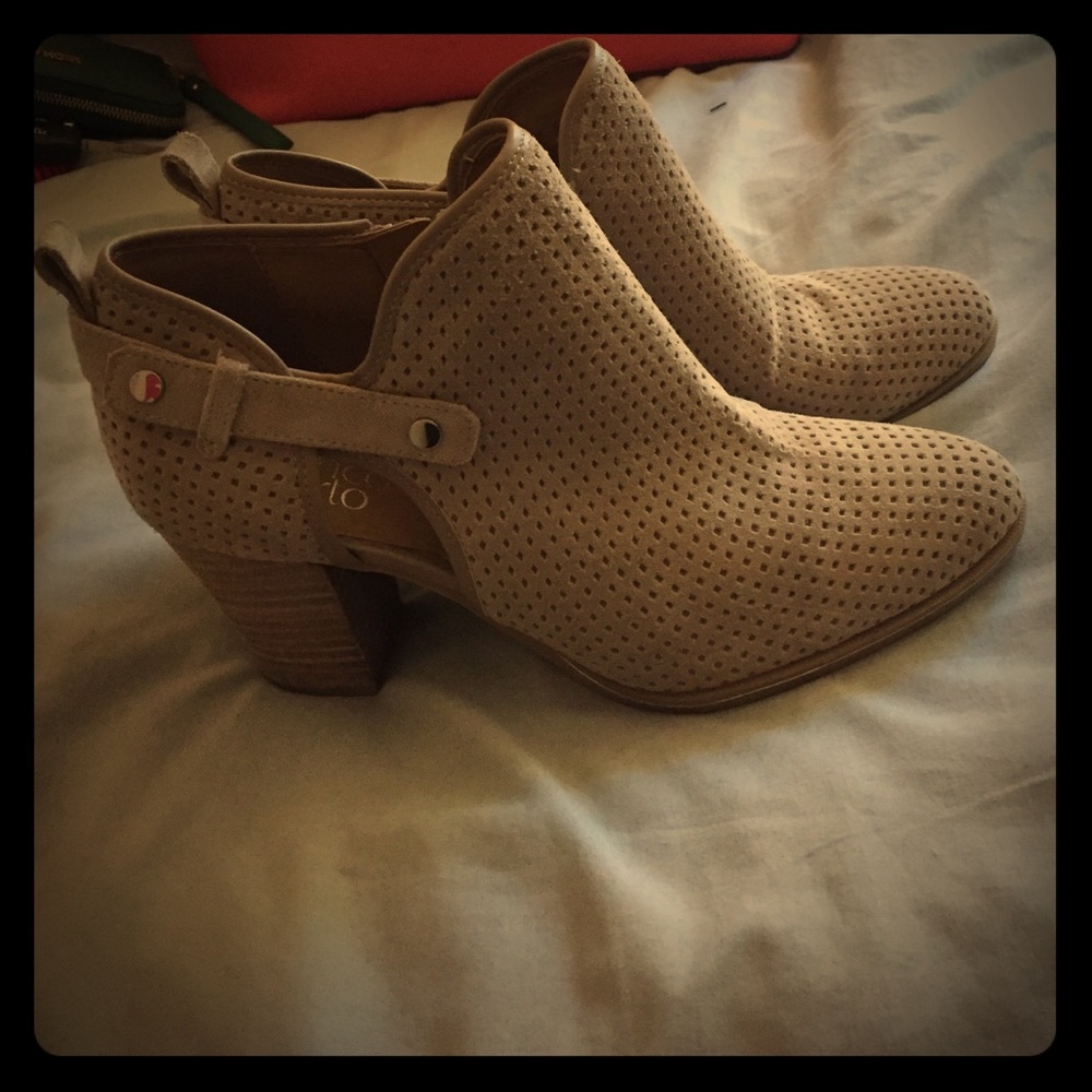 Brand New Tan Suede Heel Booties