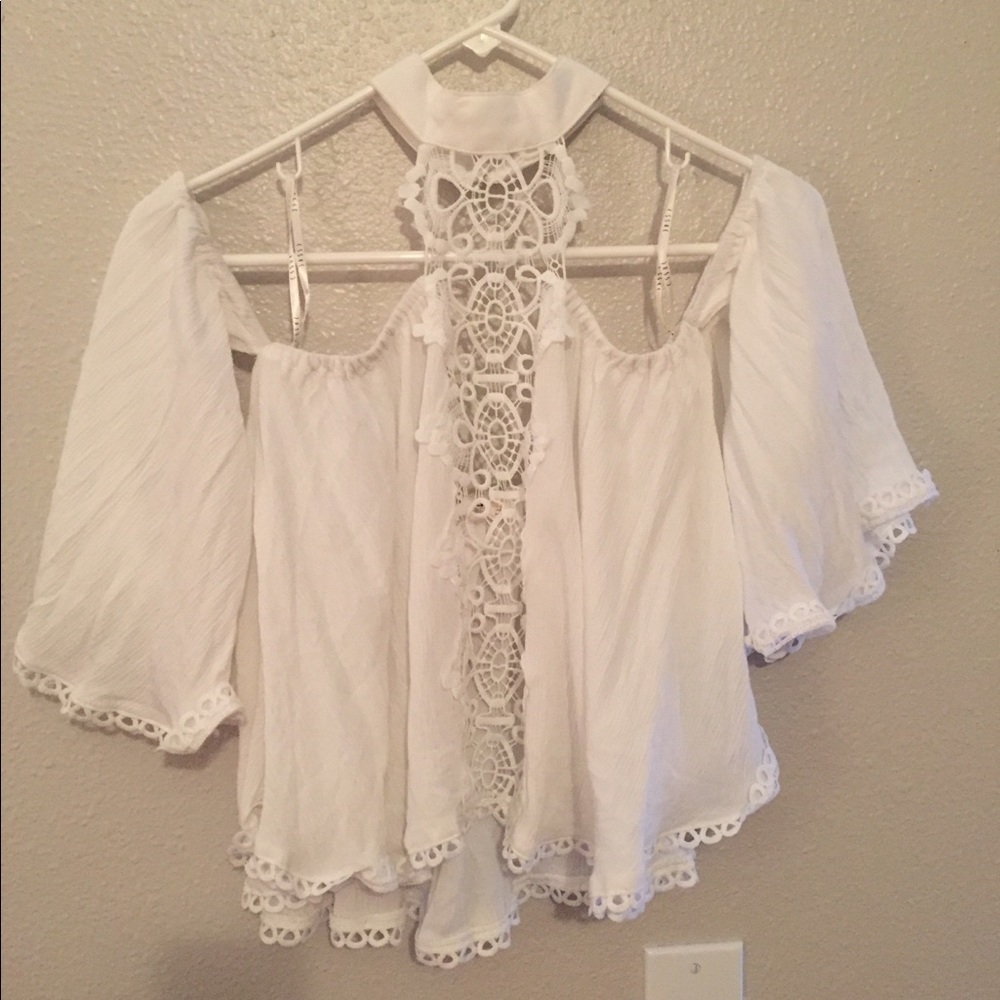 White Off shoulder top