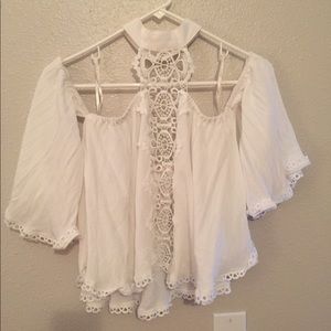 White Off shoulder top