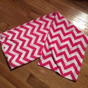 Pink chevron infinity scarf