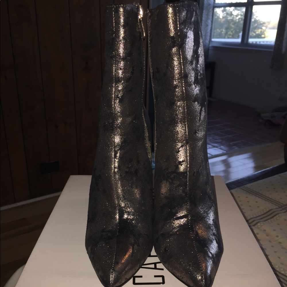 Metallic Glitter Ankle Boots