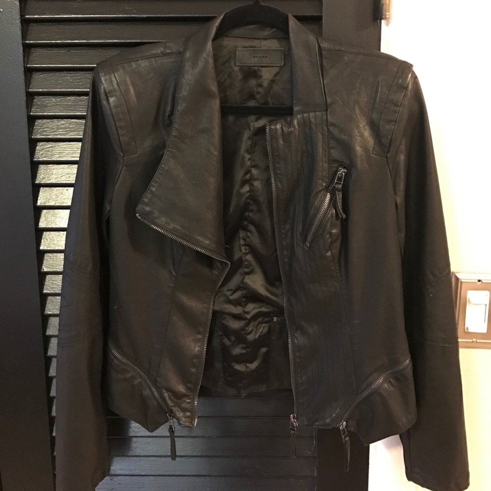 Black Leather Moto Jacket