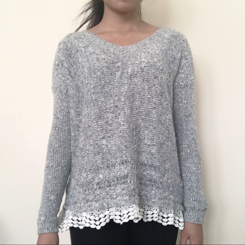 Abercrombie gray knit sweater