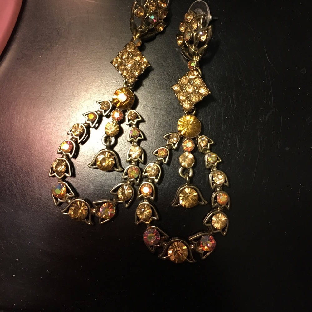 Gold chandelier earrings