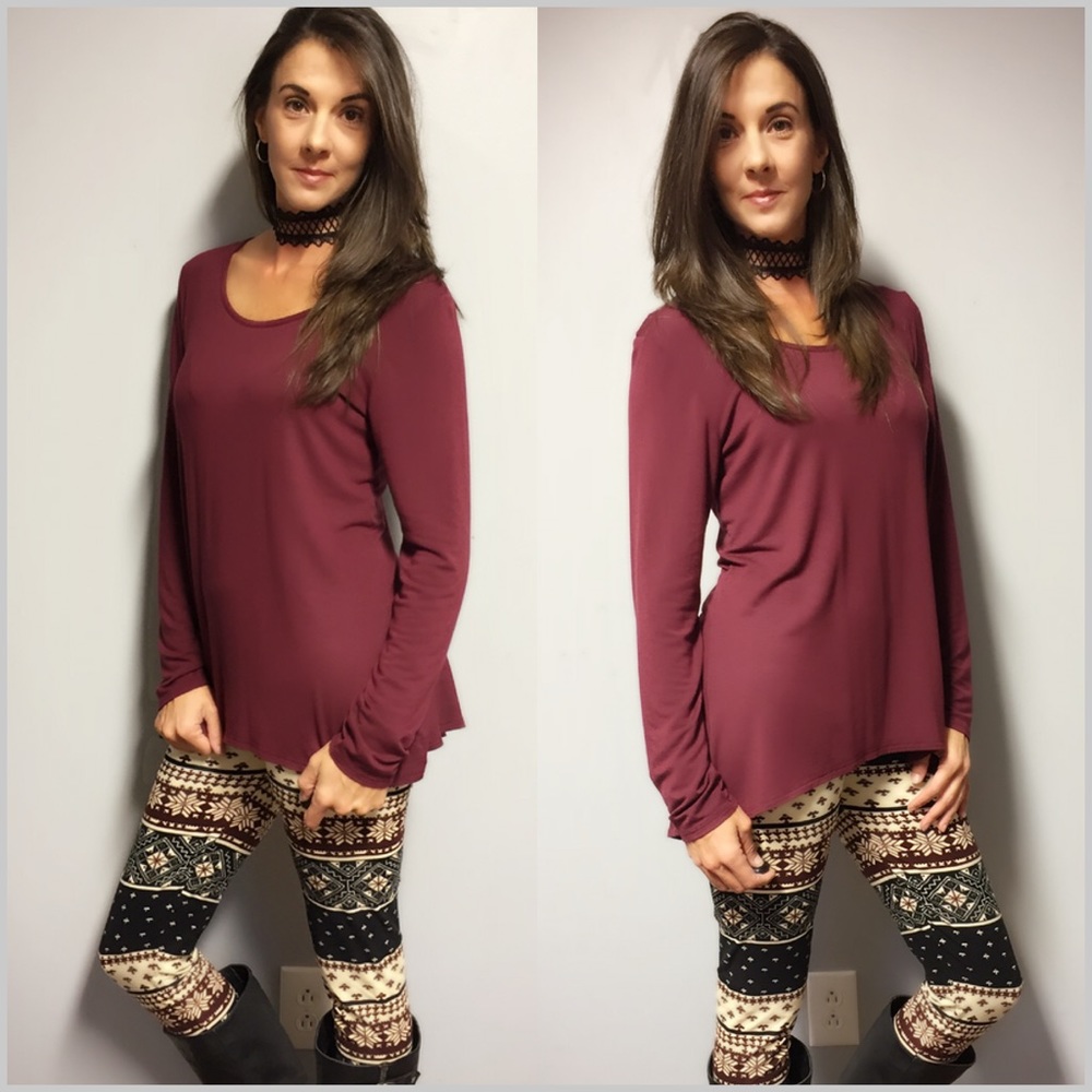 Raspberry Frost Print Leggings - Picture 4 of 6