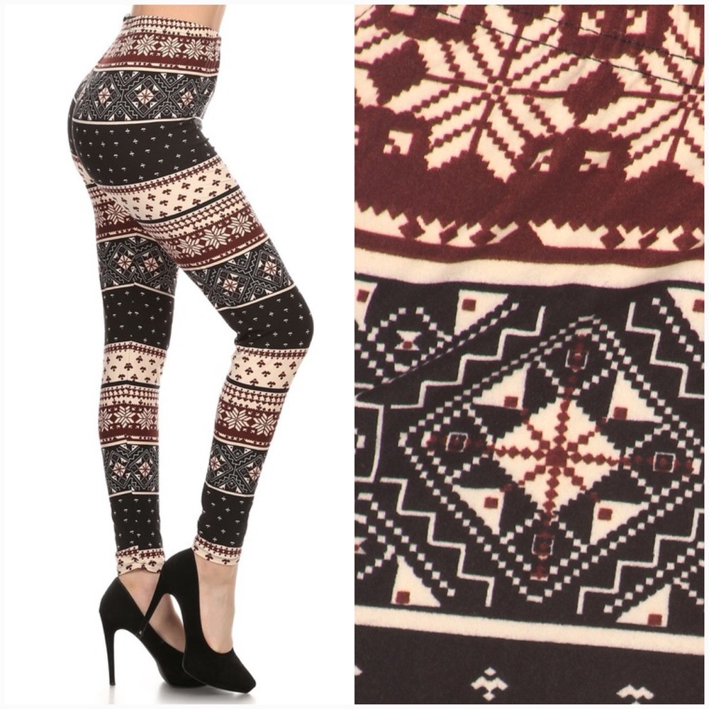 Raspberry Frost Print Leggings - Picture 6 of 6