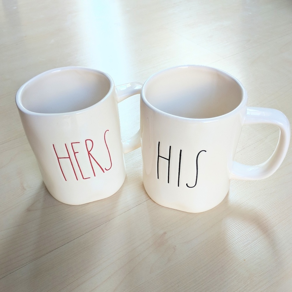 Rae Dunn His & Hers Mugs New