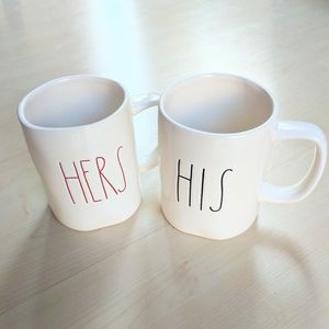 Rae Dunn His & Hers Mugs New
