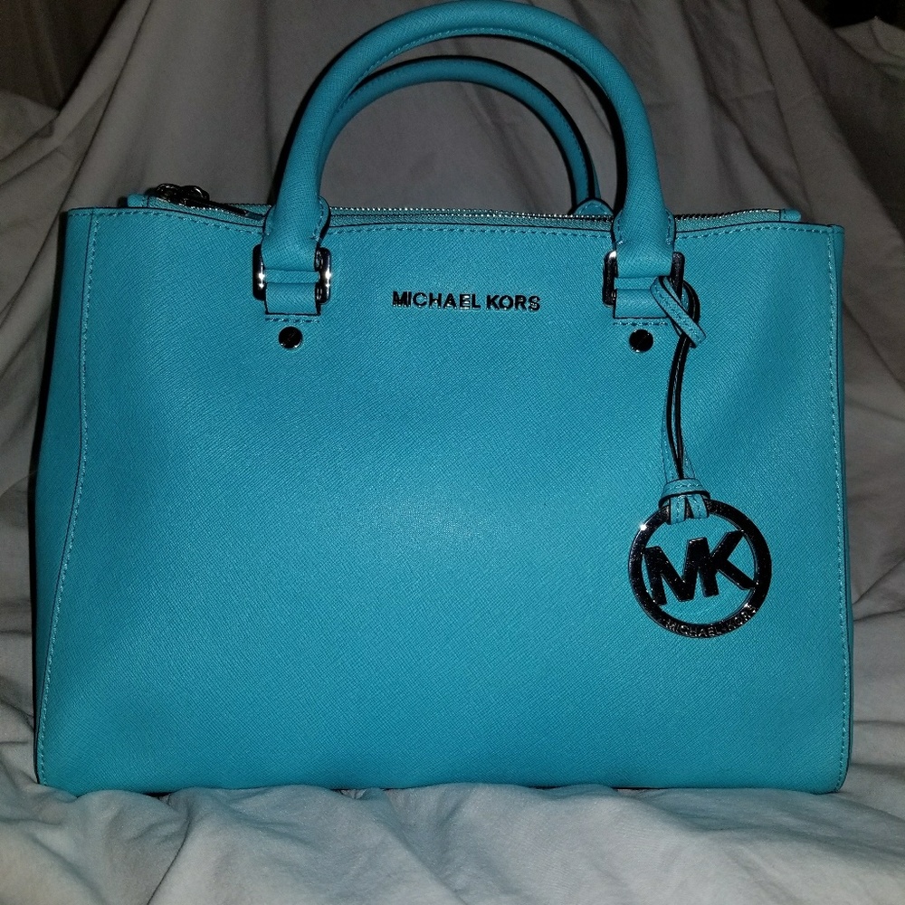 Michael Kors aquamarine Satchel strap for crossbdy