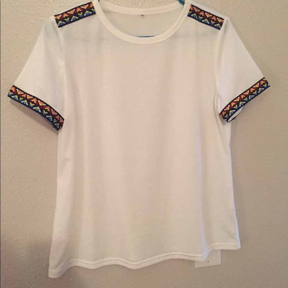 Aztec white shirt