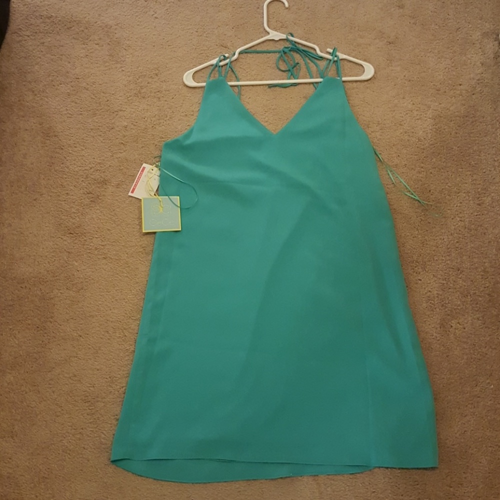 CeCe loose fitting teal dress