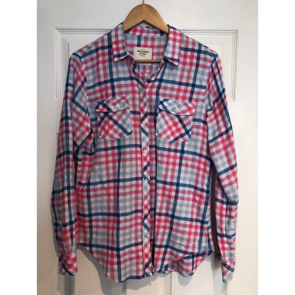 Abercrombie & fitch Plaid Top - Picture 1 of 3