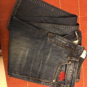 Free people jeans - rose detailing - size w 27