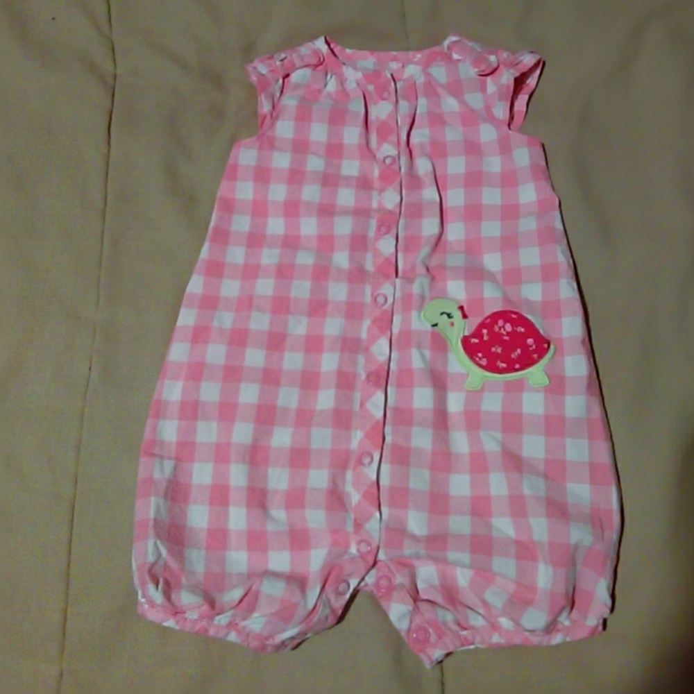12Month Pink and white plaid