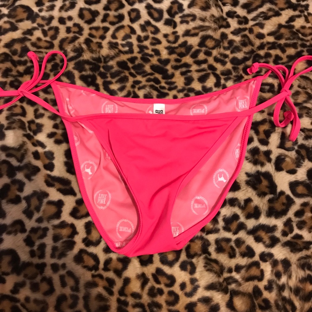 Victoria’s Secret hot pink side tie bikini bottom