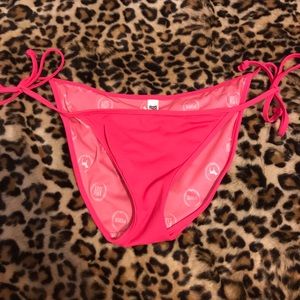 Victoria’s Secret hot pink side tie bikini bottom