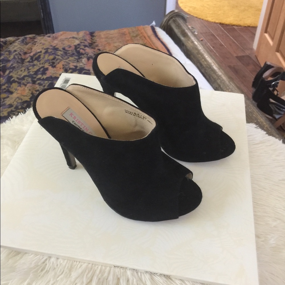 Kristin Cavallari for Chinese Laundry suede mules