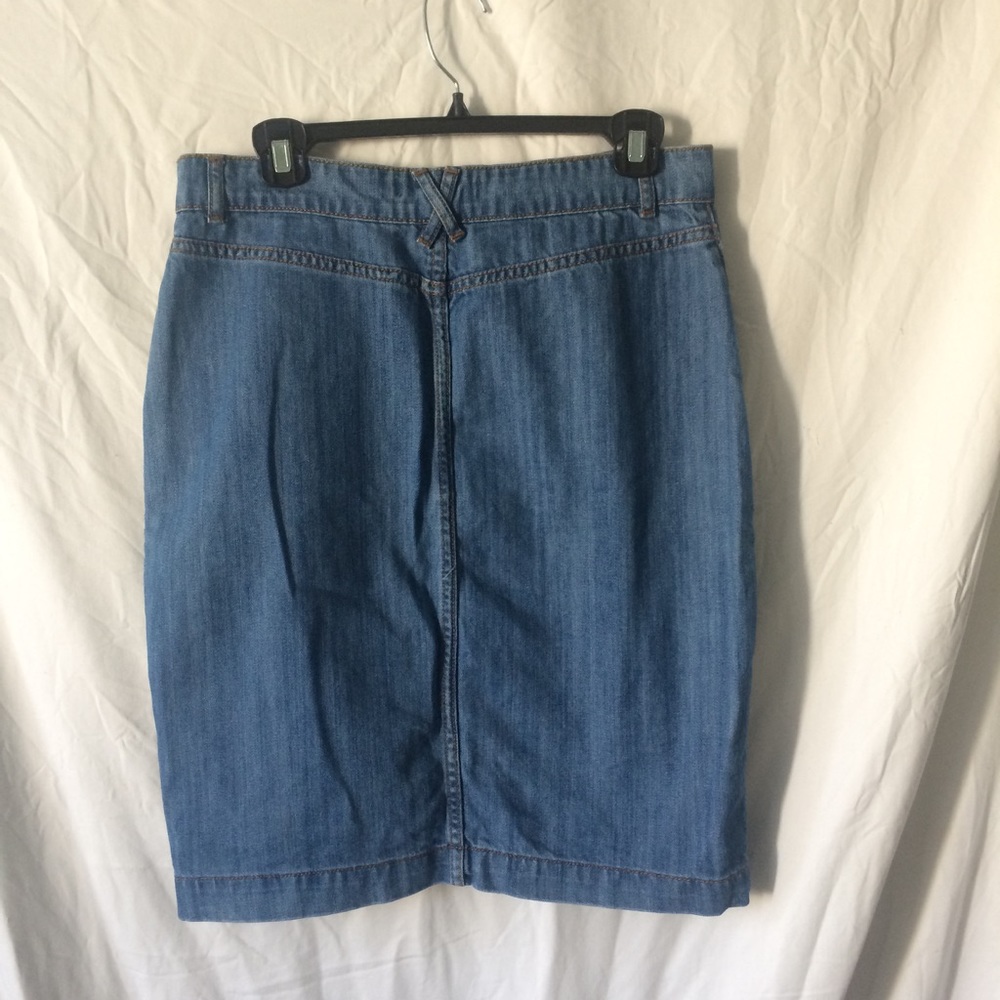 FOREVER21 blue front button down denim jean skirt - Picture 4 of 4