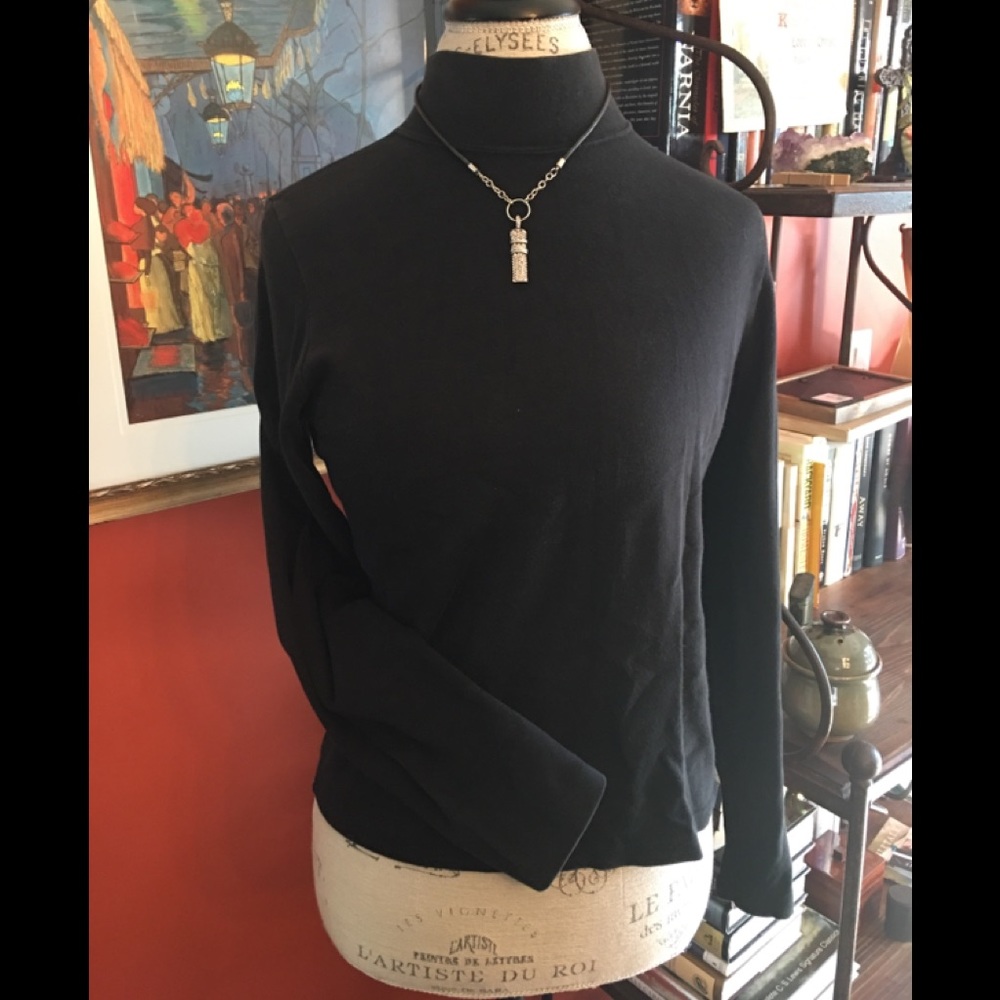 Limited Long Sleeve Black Mock Turtleneck