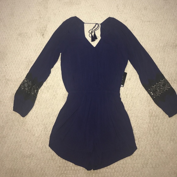SOLD Express blue romper - Picture 1 of 4