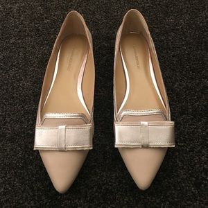 Light pink bow flats