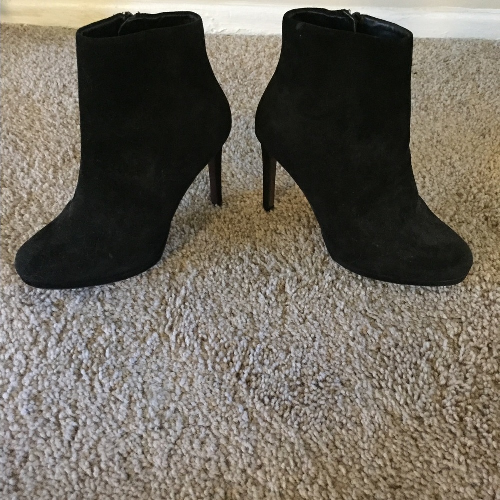 Zara Black Suede Ankle Boots