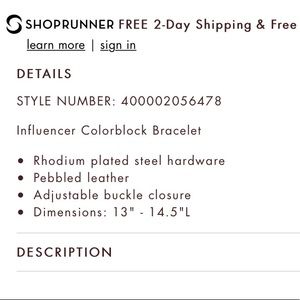 henri bendel Jewelry - New Henri Bendel influencer blue leather bracelet henri bendel Jewelry - New Henri Bendel influencer blue leather bracelet