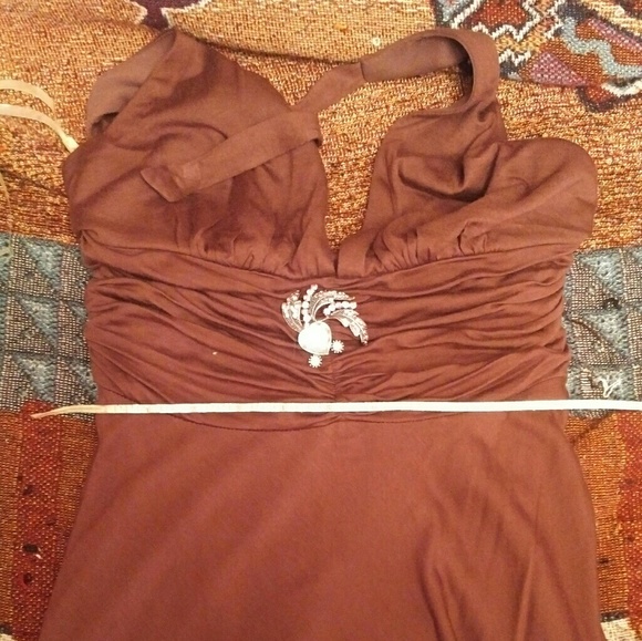 Cest Moi long flowy brown dress small - Picture 5 of 8