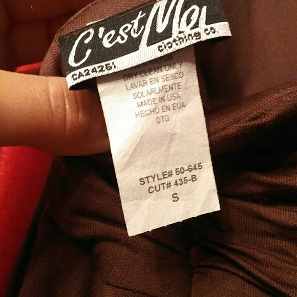 Cest Moi long flowy brown dress small - Picture 8 of 8
