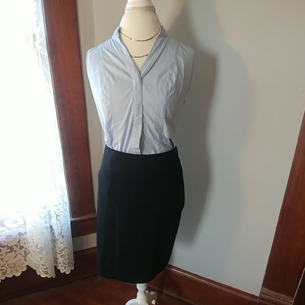WHBM blue button down