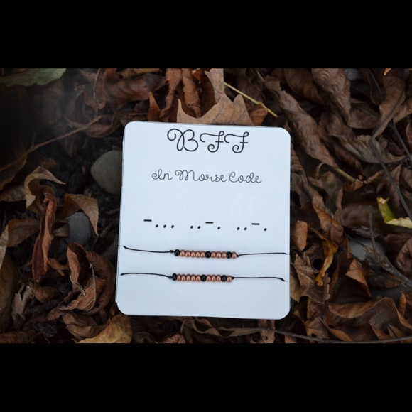 BFF Morse code bracelet duo - Picture 2 of 3