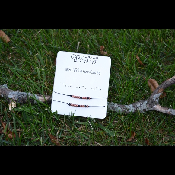 BFF Morse code bracelet duo - Picture 3 of 3