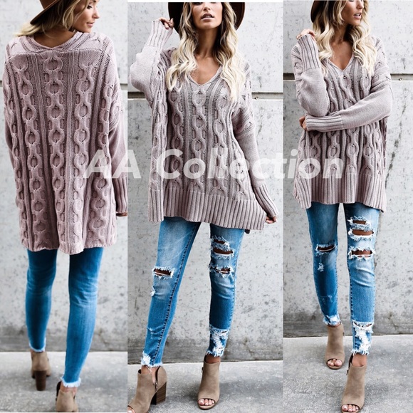 Oversized loose fit knit sweater S/M or M/L sold - Picture 4 of 8