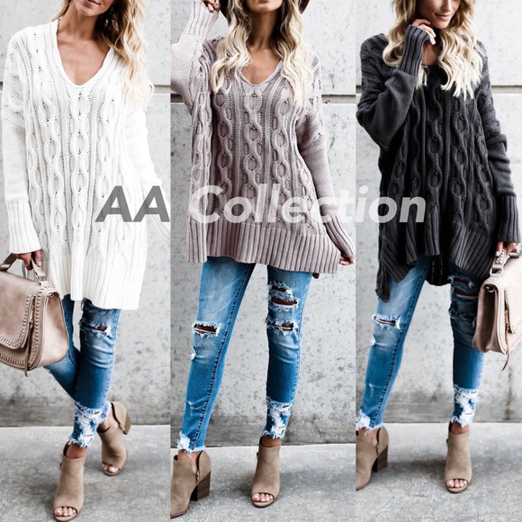 Oversized loose fit knit sweater S/M or M/L sold - Picture 7 of 8