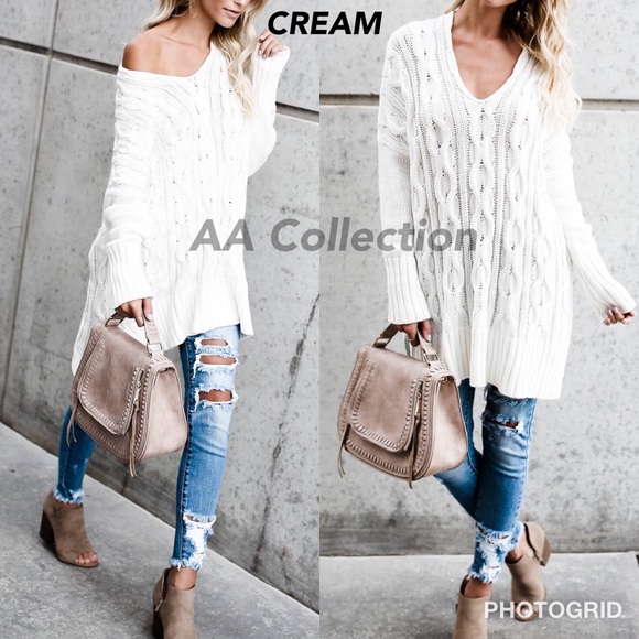 Oversized loose fit knit sweater S/M or M/L sold - Picture 6 of 8