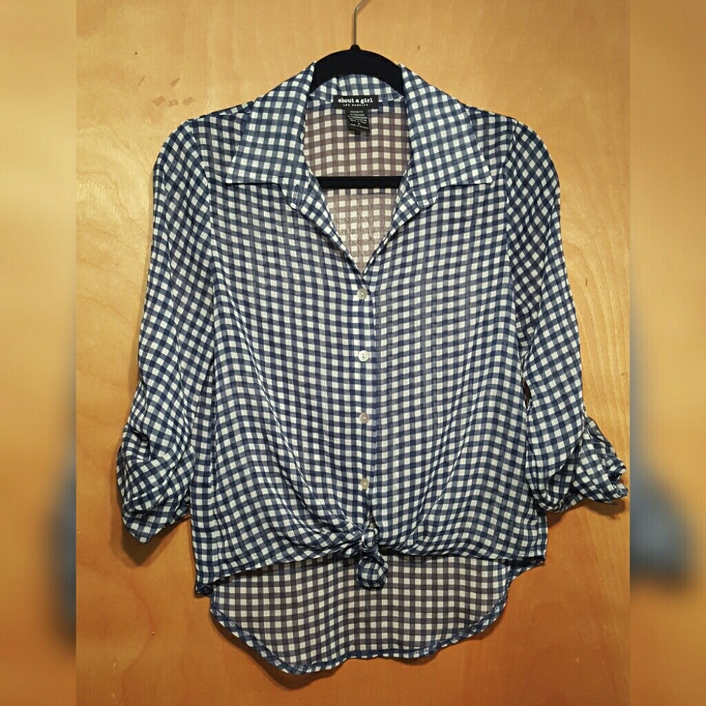 SALE Cropped Plaid Shirt