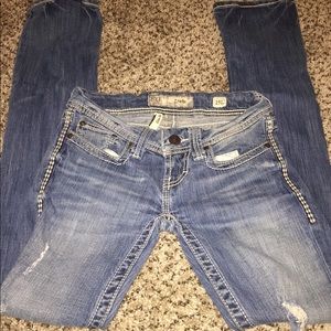 Bke distressed skinny jeans