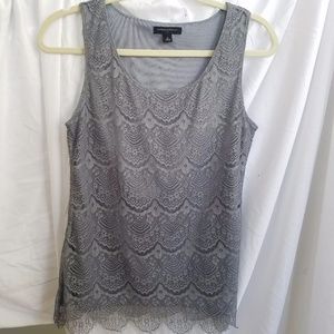 BR Gray lace tank/sleeveless blouse sz XS