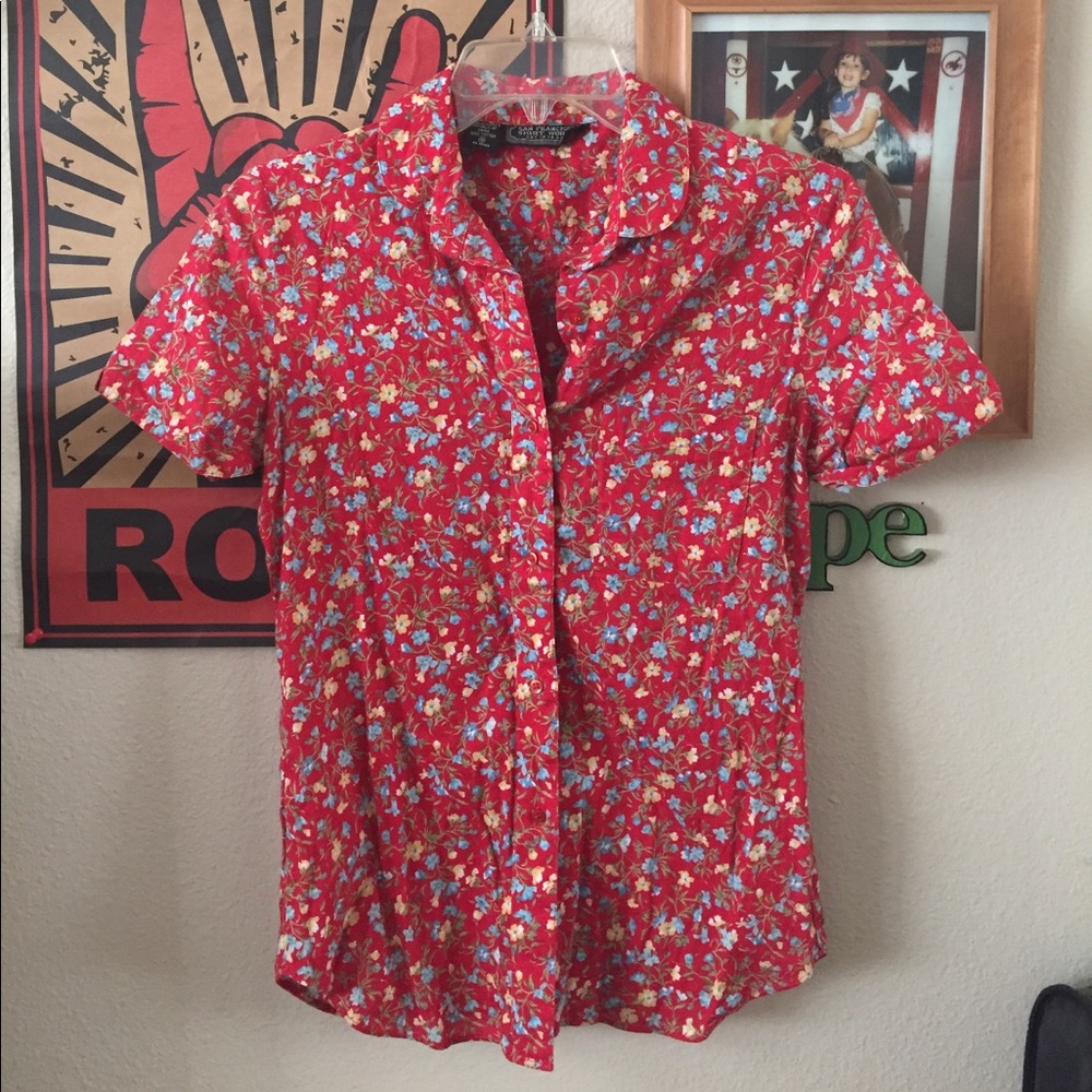 Vintage Floral Button Up