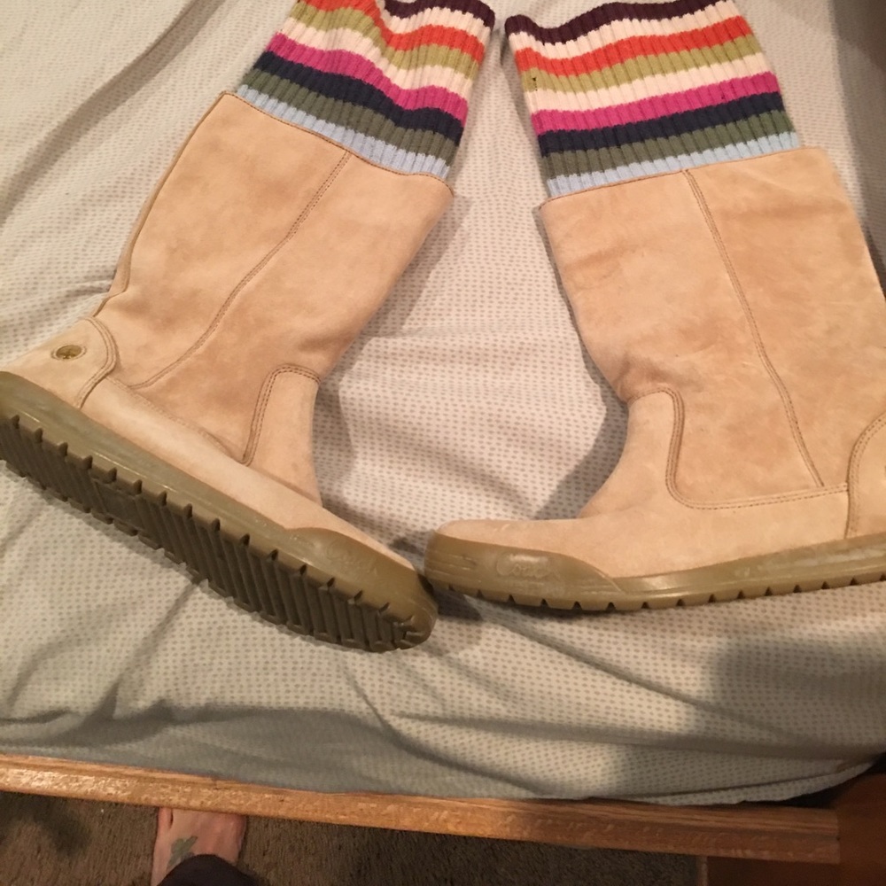 Boots built in leg wArmers mid calf