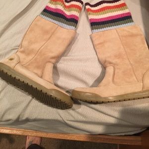 Boots built in leg wArmers mid calf