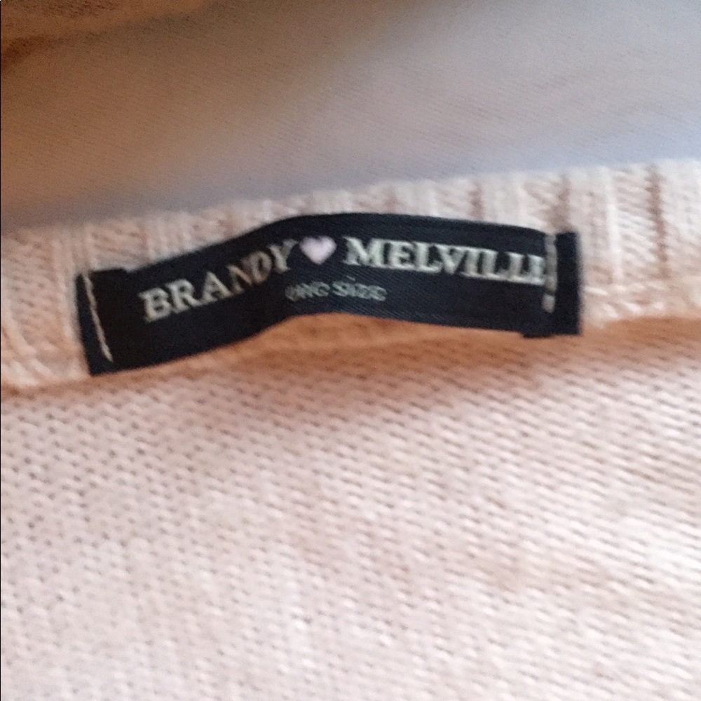  SOLD  Brandy Melville Soft Pink Knit Sweater - Picture 3 of 6