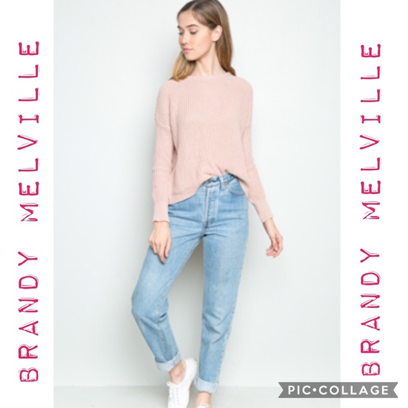 Brandy Melville Sweaters -  SOLD  Brandy Melville Soft Pink Knit Sweater