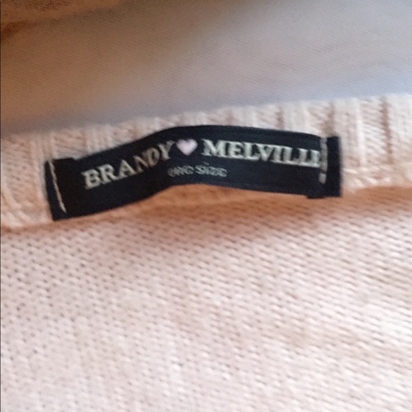  SOLD  Brandy Melville Soft Pink Knit Sweater - Picture 3 of 6