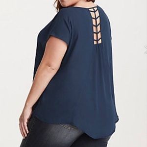 Torrid Georgette Cage Back Top