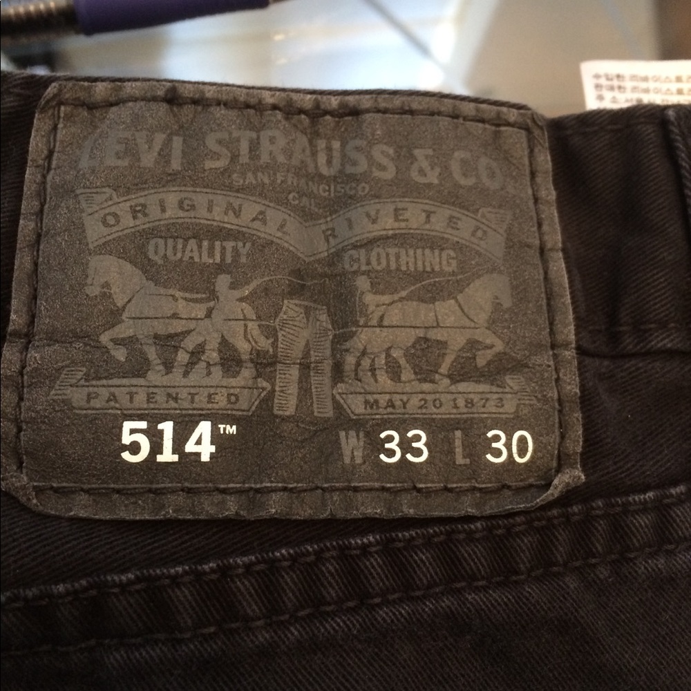 Men's Levi's straight leg black jeans