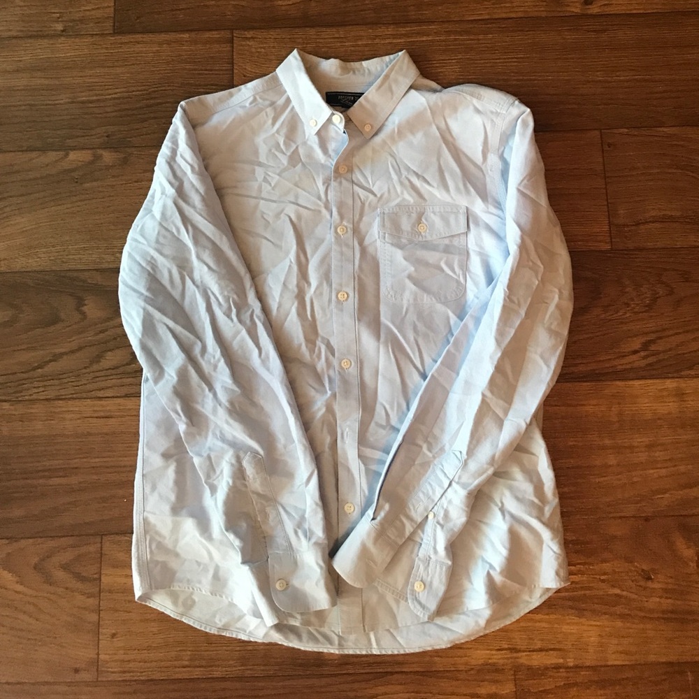 Forever 21 light blue cotton mens button up