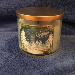 Sweater Weather Bath and Body Works 3 Wick Candle