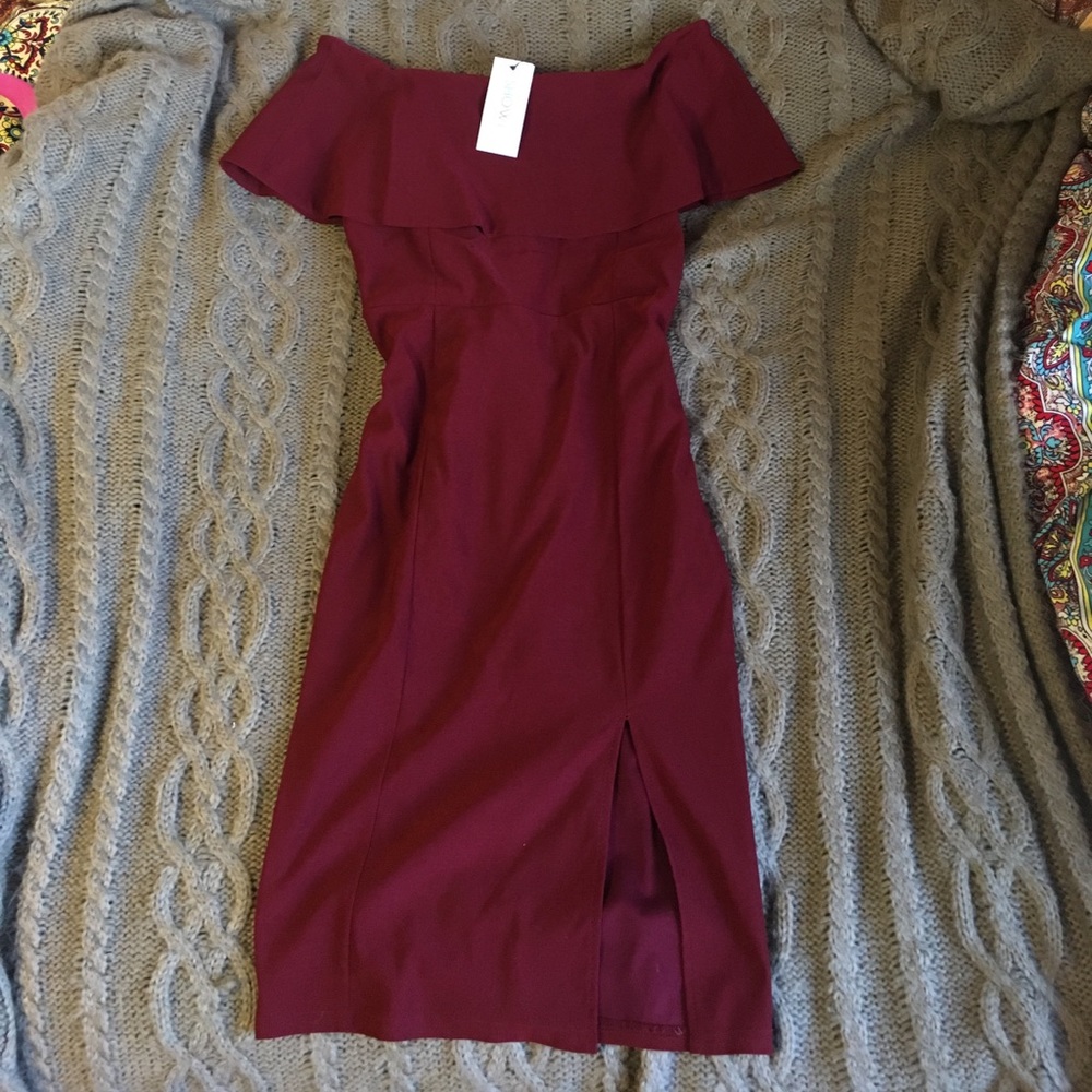 Off the shoulder cocktail dress